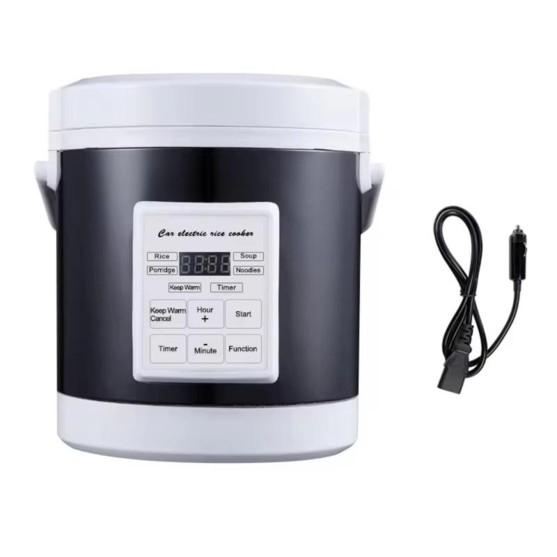 

Multifuntional 12V/24V Electric Rice Cooker Fast Heating Food Warmers Easy Cleaning Suitable for Car and Home Use 1