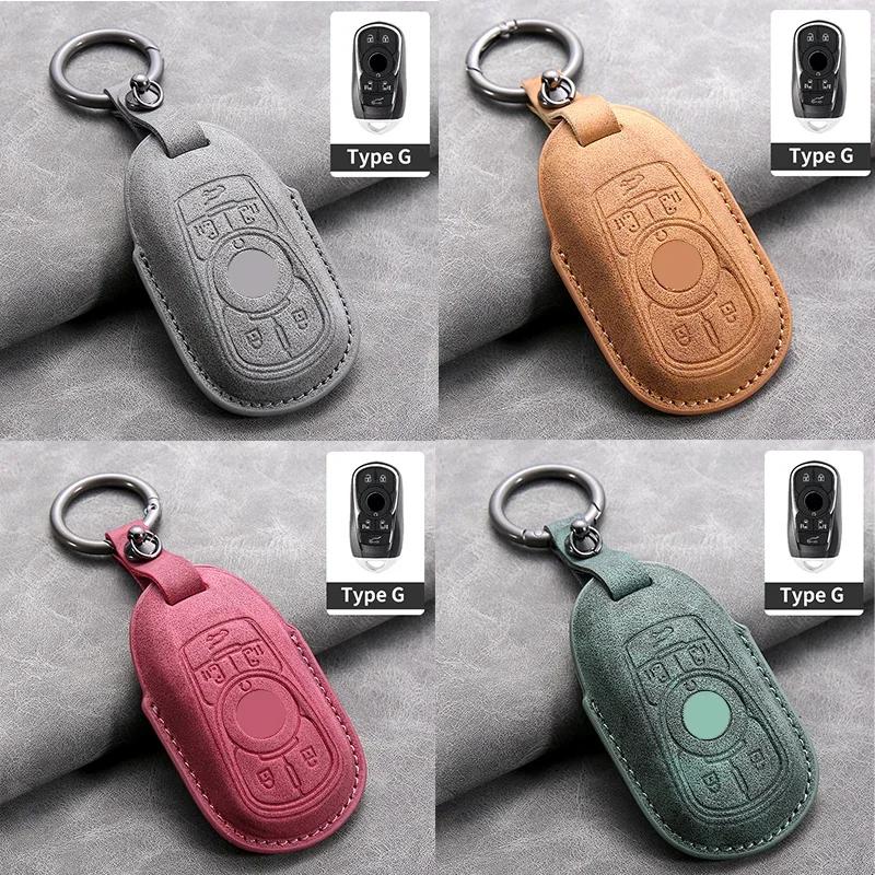 Leather Car Key Case Cover Holder Keychain Shell for Buick Verano Envision Avenir Lacrosse Regal Encore Excelle Enclave Anthem
