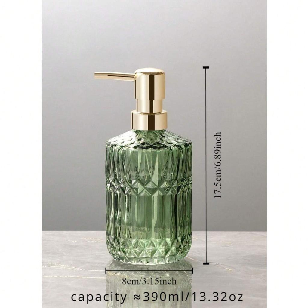1 buc 13.32oz Dozator de Săpun din Sticlă, Sticlă cu Pompă Reîncărcabilă Pentru Săpun Lichid, Șampon, Gel de Duș, Săpun de Mâini, Balsam, Detergent de Bucătărie