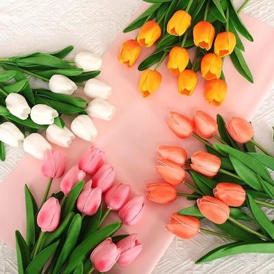 1/3/5 pezzi di tulipani fiori artificiali fiori veri al tatto bouquet di tulipani decorazione fiori finti tulipani per decorazioni per la casa matrimonio