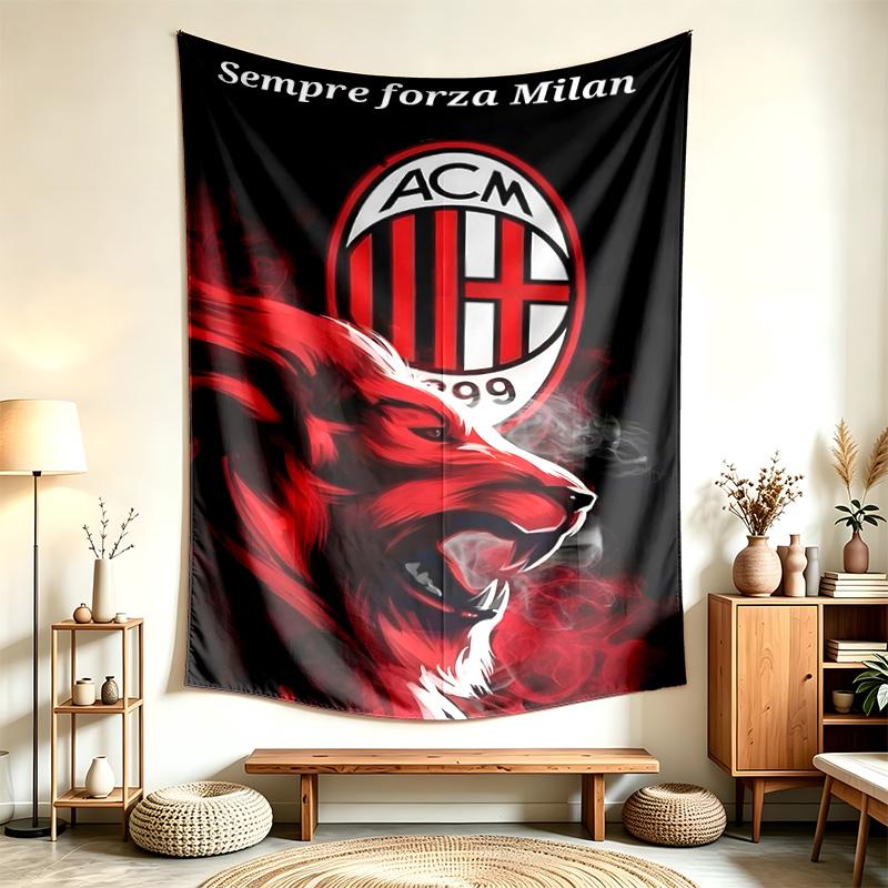 AC Milan (5) Tapestry Suitable For Decorating Homes Dorms And Bedrooms Soft To The Touch And A Perfect Gift For Friends And Family