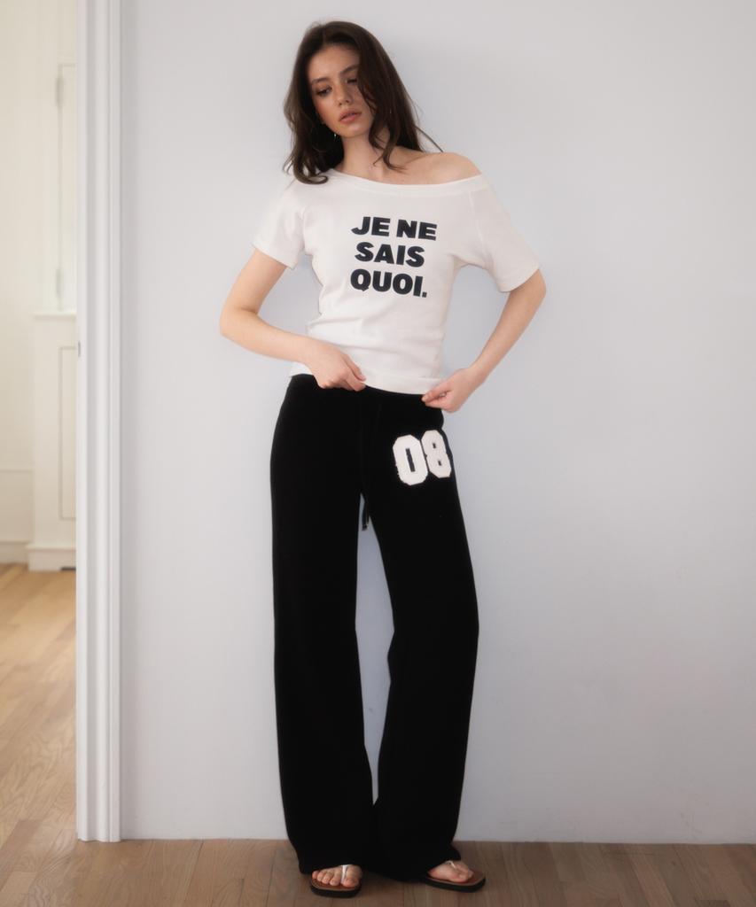 ROSEFRANTZ Minimal French Lettering T-Shirt [White]