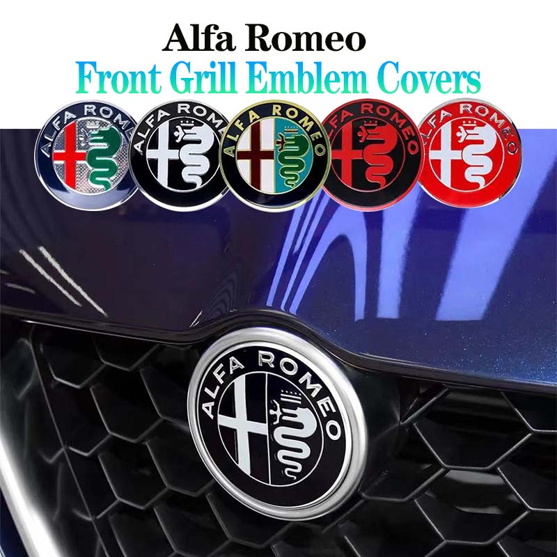 2026 Caldo Alfa Romeo 5 Colori Alfa Romeo Emblema Distintivo Griglia Auto Logo Griglia Anteriore Auto Per Alfa Romeo Giulietta Mito Giulia Stelvio