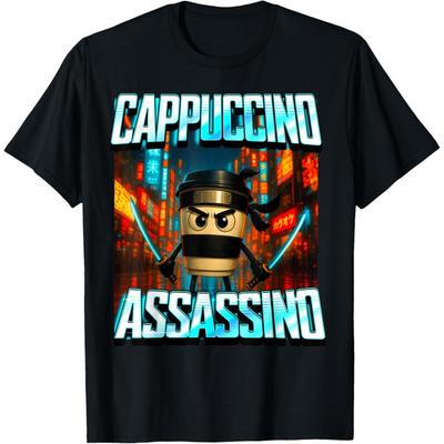 Cappuccino Assassino Brainrot Italiaans Meme T-shirt