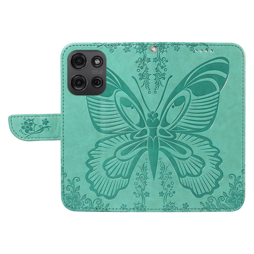 For Motorola Moto G75 5G Case Butterfly Pattern Leather Wallet Flip Phone Cover