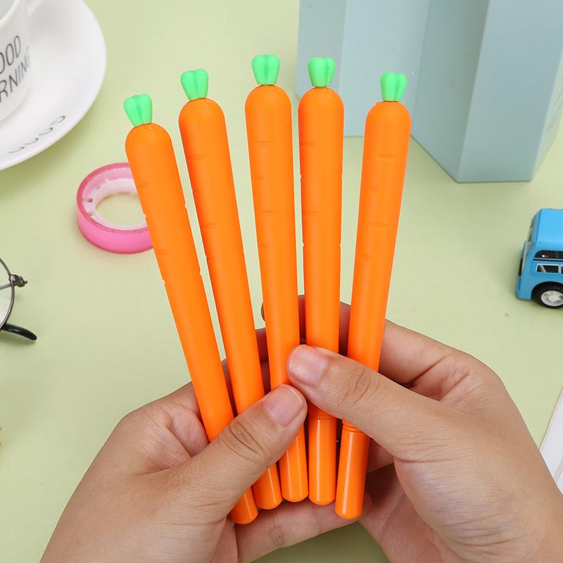 Korean Cute Cartoon Radish Black Neutral Pen - Creative Student Stationery