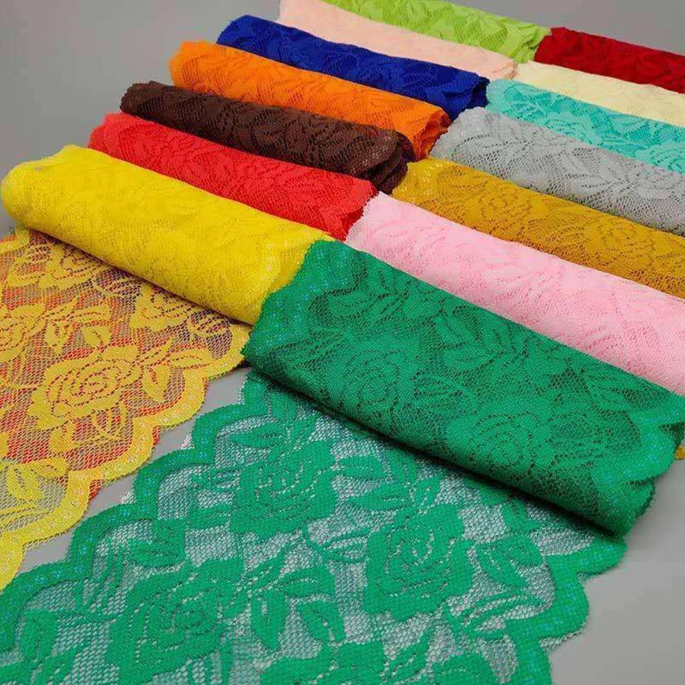 Clothes Lace Skirt Width 15cm Rose-shaped Lace Soft Elastic Accessories Curtains, Door Curtains DIY Apparel Sewing Supplies