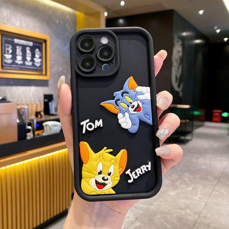 The new model is suitable for OPPO Reno12 mobile phone case three-dimensional Tom cat A60 cute cartoon creative couple