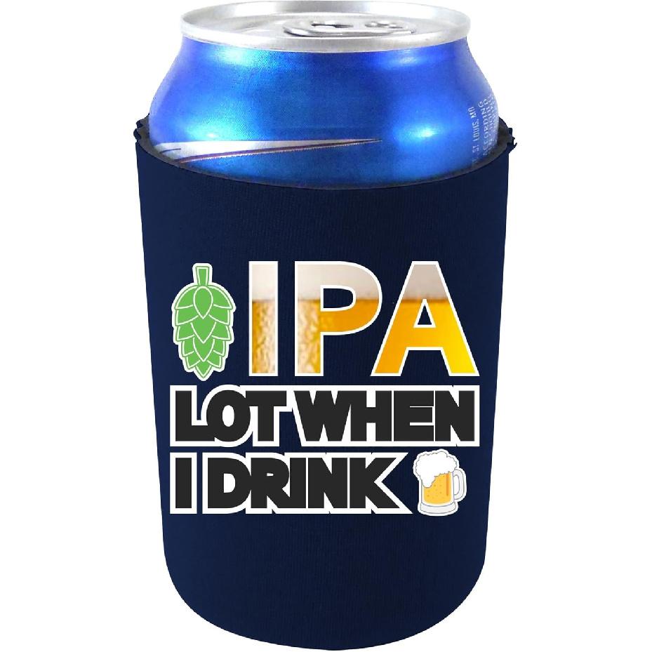 IPA Lot When I Drink Collapsible Can Coolie (1, Navy) тёмно-синий