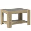 LED Coffee Table Sonoma Oak 73 x 53 x 45 cm Particleboard