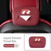 UNYDV1 For Volkswagen VW Silicone Car Paper Towel Box Dustproof Tissue Storage Bag Tiguan CC Jetta Polo Golf 4 5 6 Passat B5 B6 B7 CC