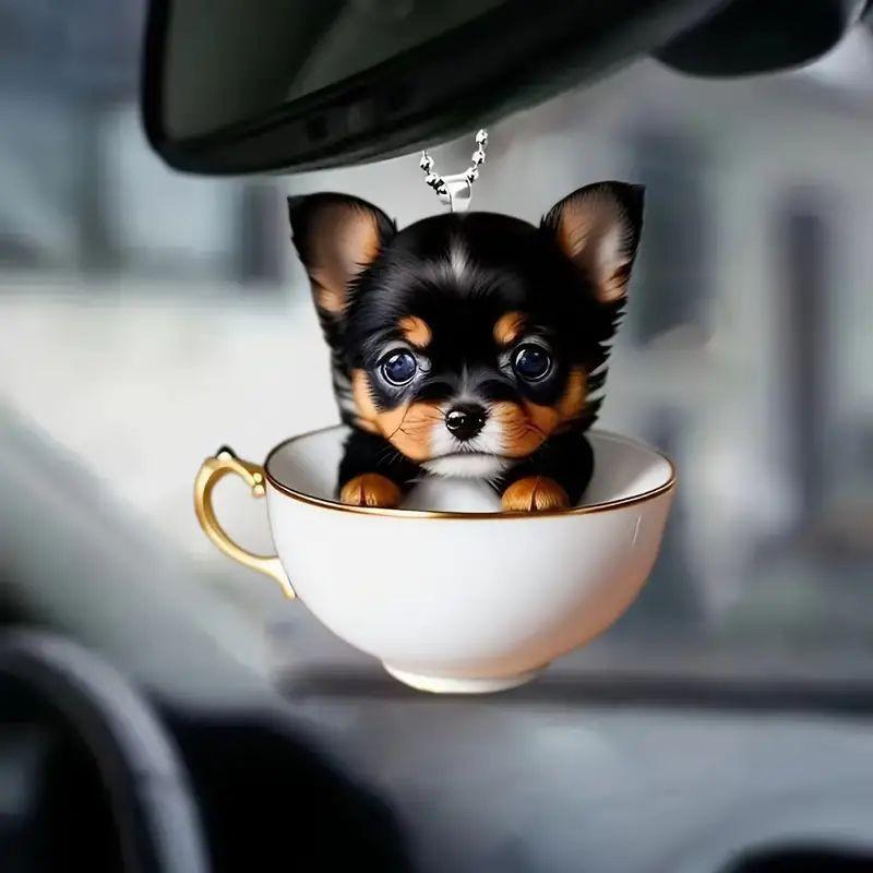 Neue Tasse Katze Flachanhänger Natal Pinente Schöne Katze Geiziger Dekorativer Ornamentanhänger