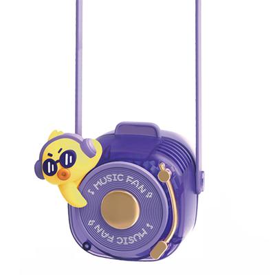 Neck Hanging Fan for Kids ABS PC Silicone Bladeless USB Rechargeable Quiet Cute Cartoon Portable