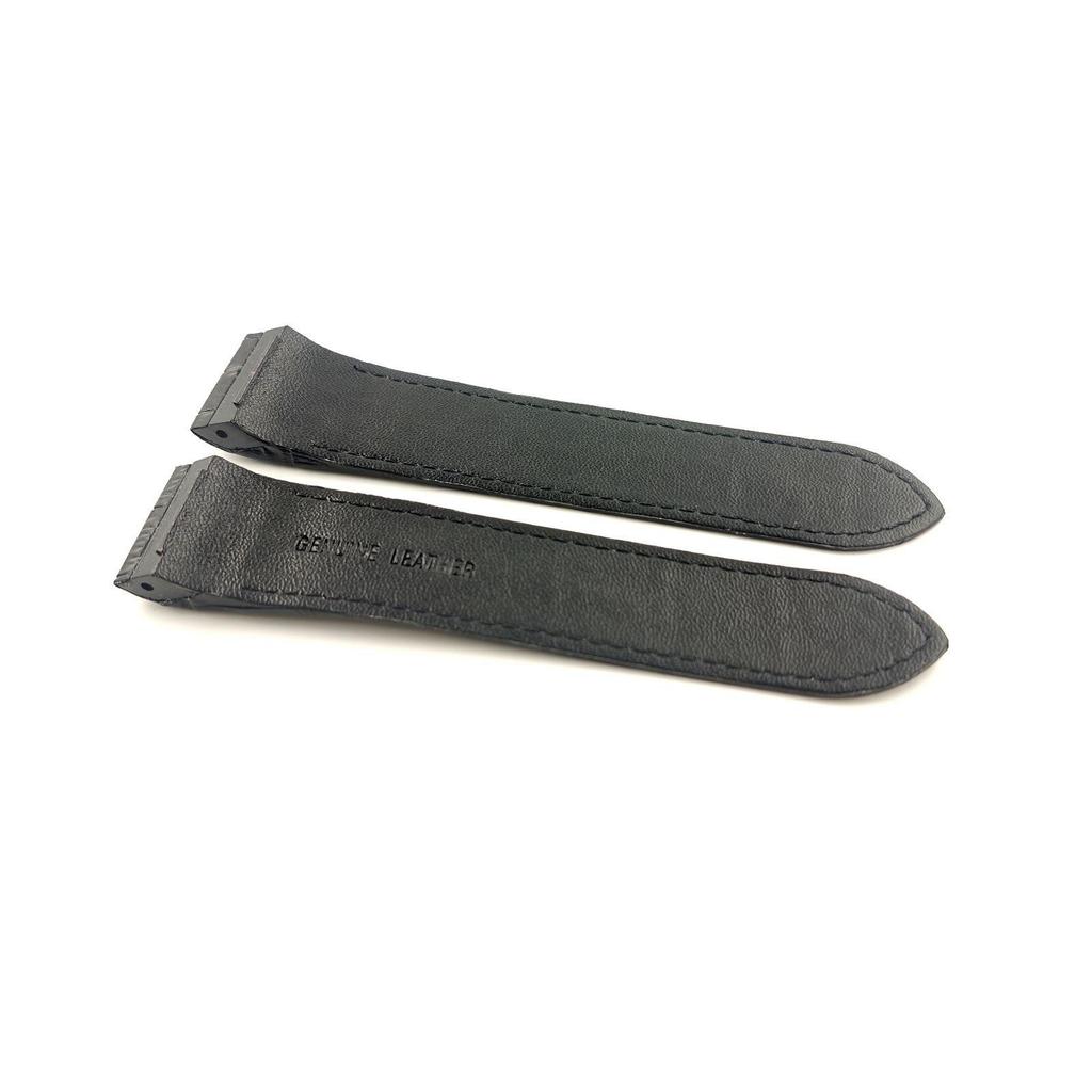 Used 23mm Watch Leather Strap Black [Compatible With] Cartier Santos 100 LM Cartier