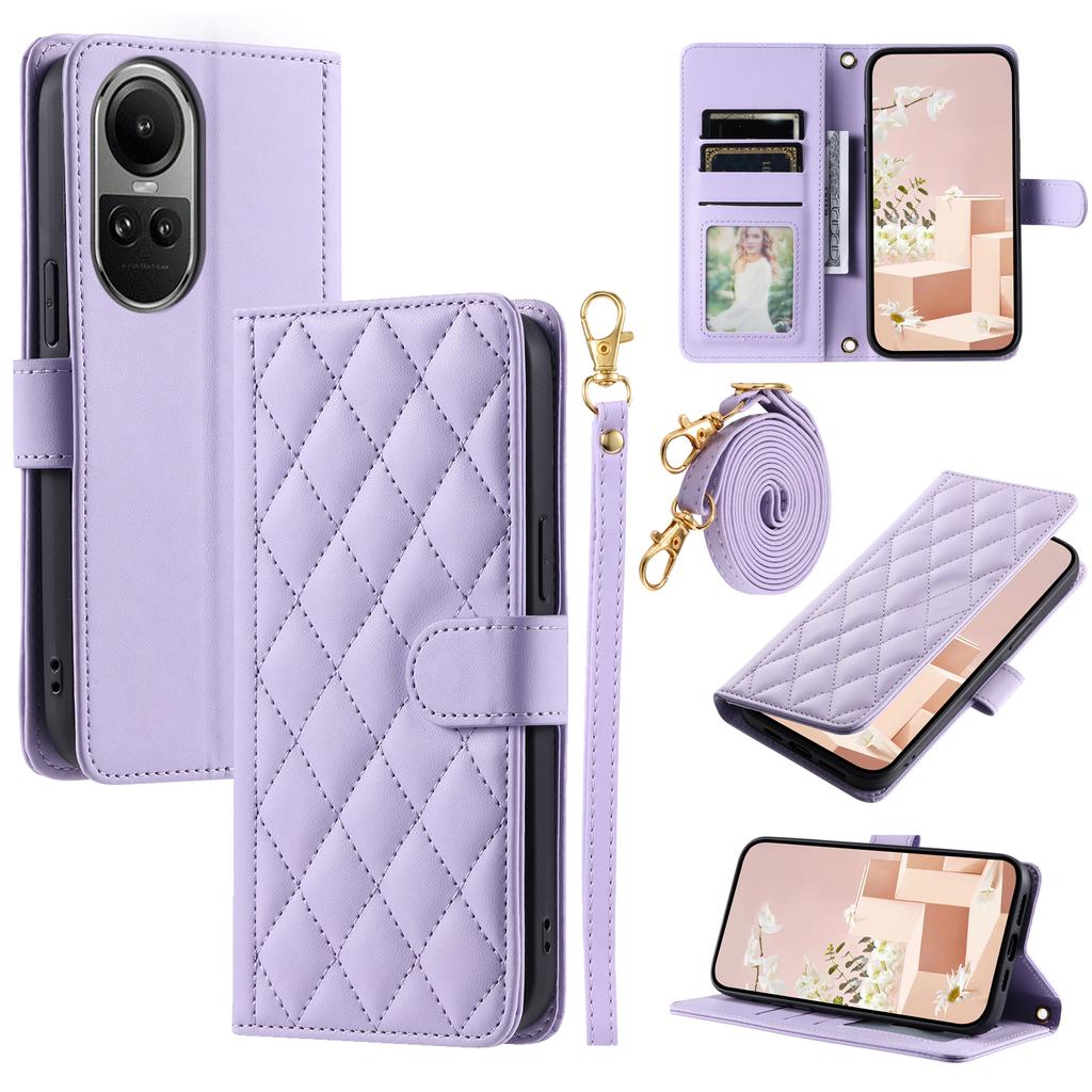 Para Oppo Reno10 5G (Global)/Reno10 Pro 5G (Global) Funda de Cuero PU con Tapa y Soporte para Teléfono