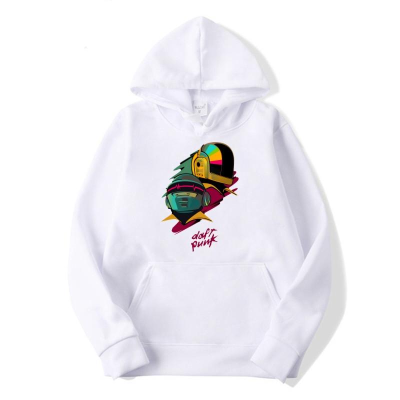 Herbst und Winter neue Herren- und Damen-Hoodies DAFTPUNK Band bedruckter Pullover modischer y2k Fleece langärmliger warmer Hoodie