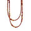 Natural Agate Beaded Necklace Plant Series Golden Seed Bracelet Women'S Retro Red Earrings 898