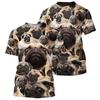 Corgi French Bulldog Pug 3D Baskılı Tişört Erkek Moda Rahat Kısa Kollu Yuvarlak Yaka Tişörtler Bullhead Terrier Yaz Tişörtleri