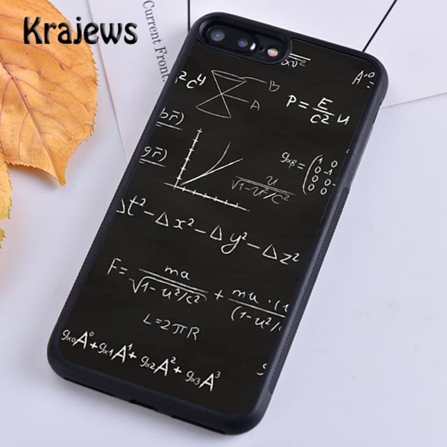 Krajews Math Formulas of Rubber Equations Phone Case For IPhone 18 17 Air 16 15 14 Plus 11 12 13 Pro Max Coque Fundas