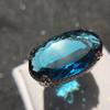 Ladies Party Light Blue Large Gemstone Ring, Jewelry