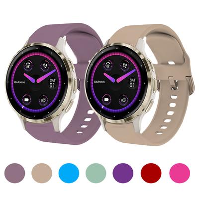 Garmin Venu 3S için 18mm Silikon Kayış Koşu için Renkli Klasik Tokalı Bileklik Forerunner 255S/265S için Turuncu Saat Kordonu
