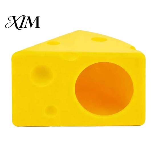 Comfortable Small Pet Shelter Cheese Hamster Hideout, Funny Cave House, Breathable House Food Bowl, Cage Accessory for Gerbils, Guinea Pigs Shaped