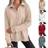 Women's Long Sleeve Neck Button Front Pullover Sweatshirt for Everyday Wear