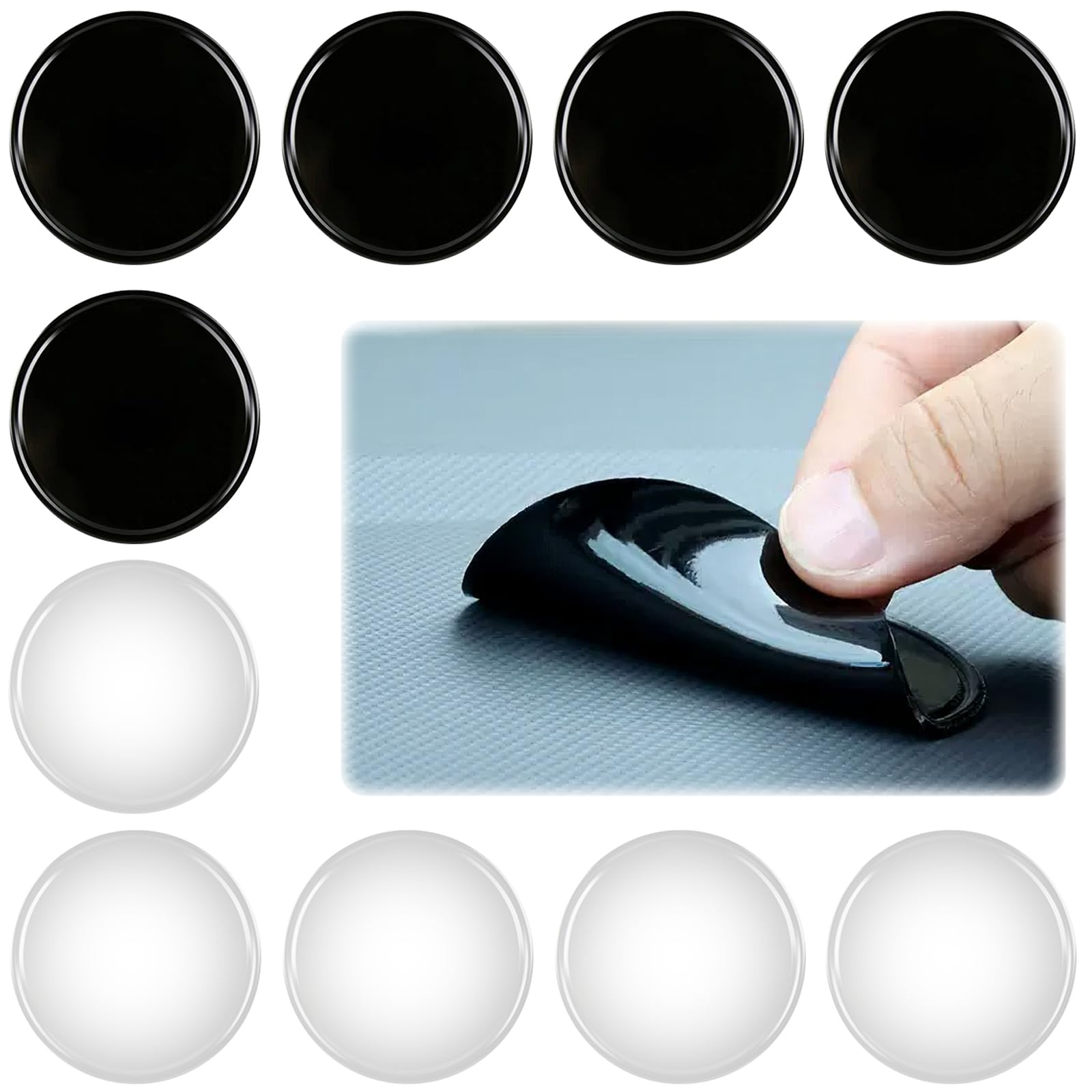 

DELUXEFOX Suction Cup Base, Car Anti-slip Mat (Set of 10), Adhesive Pads, Diameter 3.1