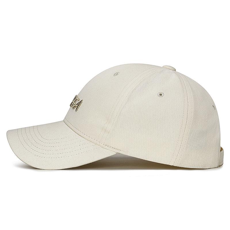 Baseball cap women's Korean version hard top does not collapse fashionable four-season outdoor sun hat curved brim adjustable embroidery letter hat