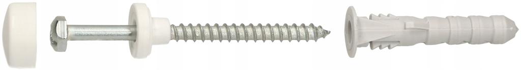 Toilet Bowl Mounting Pins - White Set