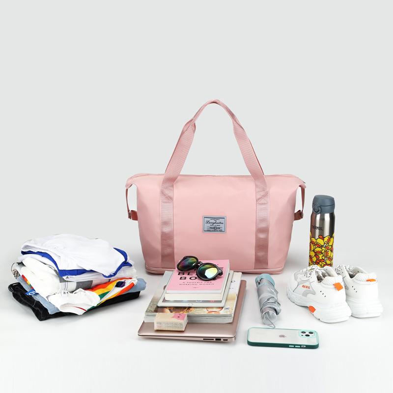 Portable Travel Bag, Wet and Dry Separation Can Expand Women's Large-capacity Sports Yoga Fitness Bag Travel Bag