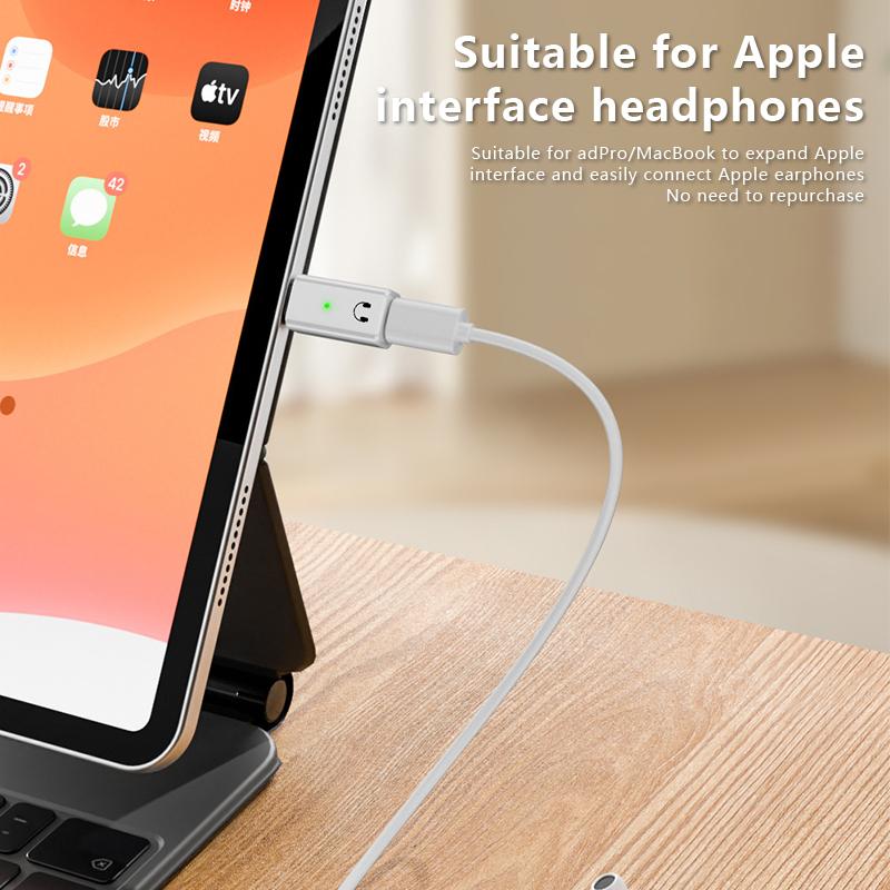 Type-C Wired Earphone Audio Aux Adapter For Lightning For Iphone For Ipad For Macbook Laptop Wired Headset Converter Otg