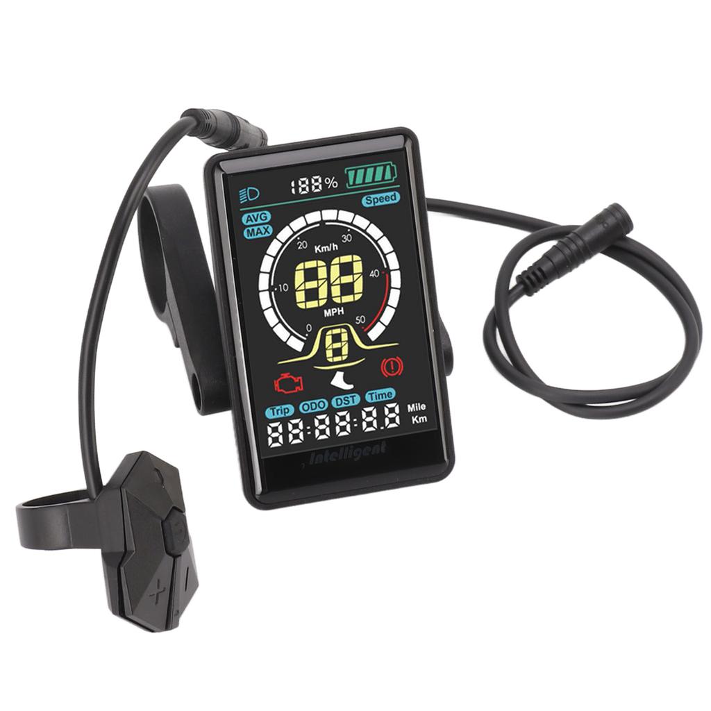 Electric Bike LCD Display Colorful Universal Waterproof Interface Conversion Meter for Cycling 24V 36V 48V 52V