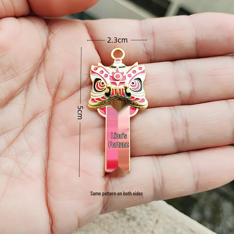 

Брелок-подвеска «Счастливый Лев» - Сплав, Капельная эмаль, Полуфабрикаты