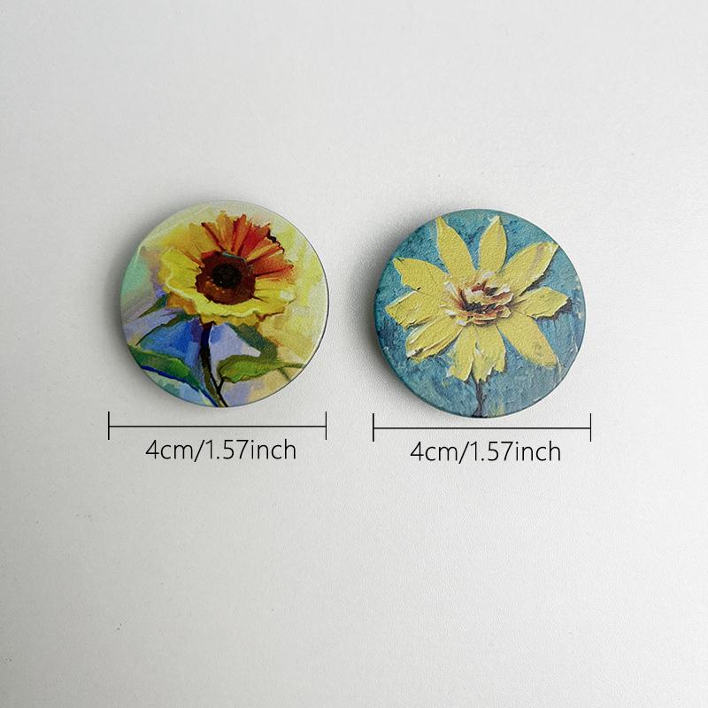 Kunst Ölmalerei Stil Blümchen Sockel Griff Faltbarer Handyhalter Chrysantheme Talk Tok Für Magsafe Iphone Mac Samsung Sicher