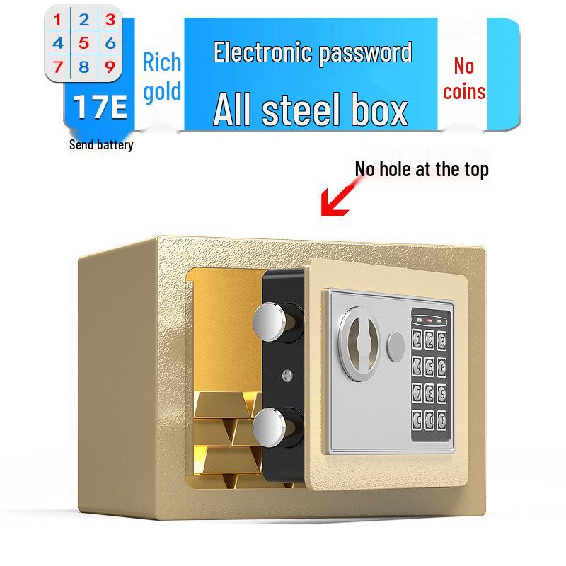 Компактный настенный сейф с отпечатком пальца – Полностью стальной, Противоугонный, Офисная безопасность