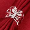 Luxury S 925 Sterling Silver Crystal Butterfly Rings For Women Adjustable Fashion Wedding Accessories Party Gifts Jewelry