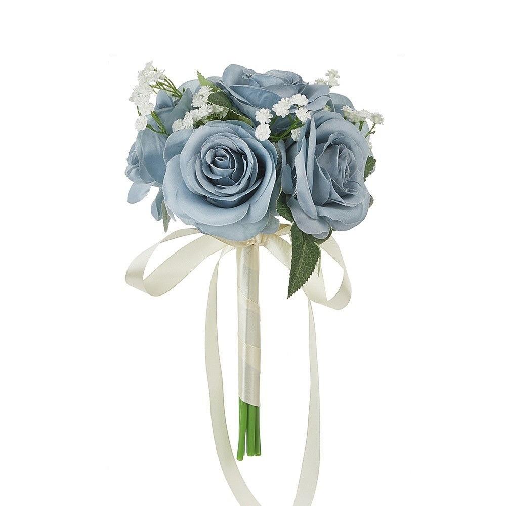 Silk Flowers Bridal Bouquet Artificial Roses Artificial Silk Flower Bouquets Women Girls