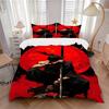 3pcs Anime Samurai Bedding Set - Includes One Quilt Cover and Two Pillowcases (No Core), Bedroom and Guest Room Decoration, Featuring an Anime Samurai