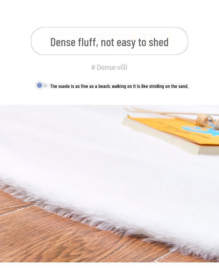 Thick Plush Faux Rabbit Fur Carpet: Living Room, Bedroom, Bay Window, Playroom Mat