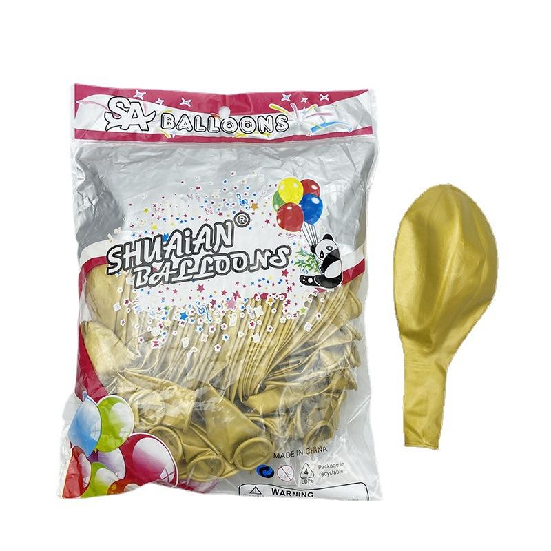 18 Inch Metal Latex Balloon Thickened Pearlescent Metal Ball Wedding Party Decoration Birthday Arrangement Balloon