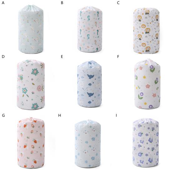 Storage Bag Easy To Clean Moisture-proof Lovely Durable Cylinder Drawstring Moving Quilt for Travel
