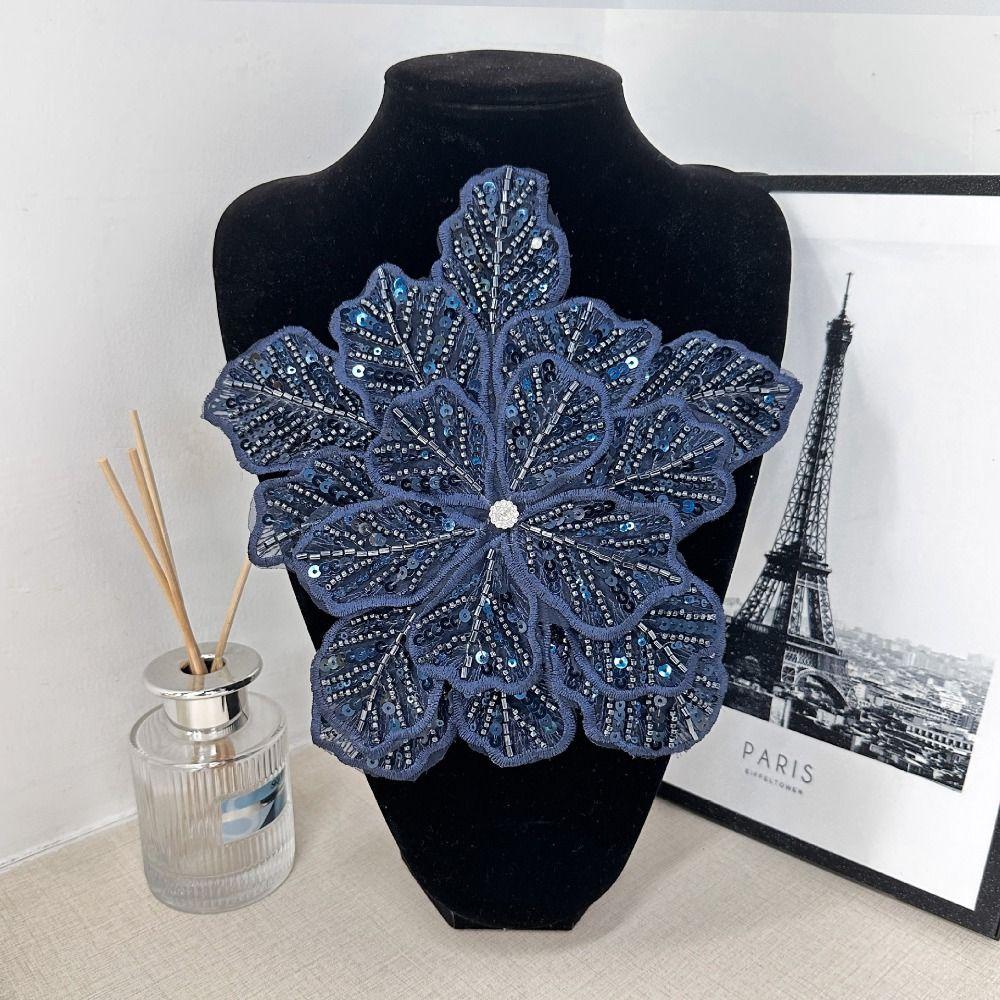 Embroidered Flower Multi-layer Appliques Sequin Clothing Applique Clothing Patches  Women