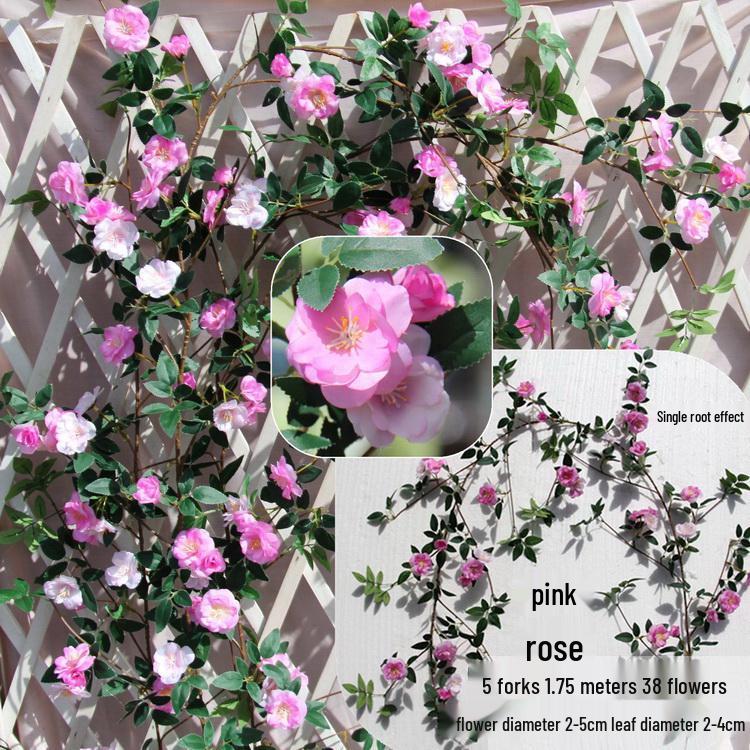 Artificial Rose Vine Hanging Decor for Walls and Ceilings