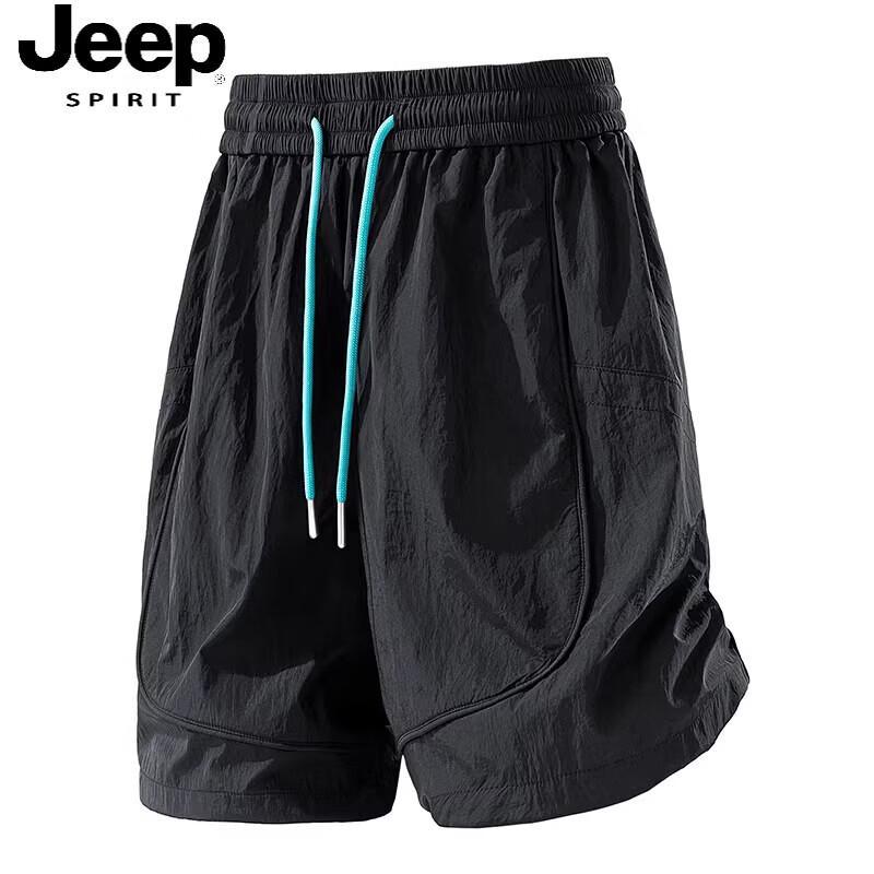 JEEP SPIRIT Men's Quick-Dry Ice Silk Summer Shorts