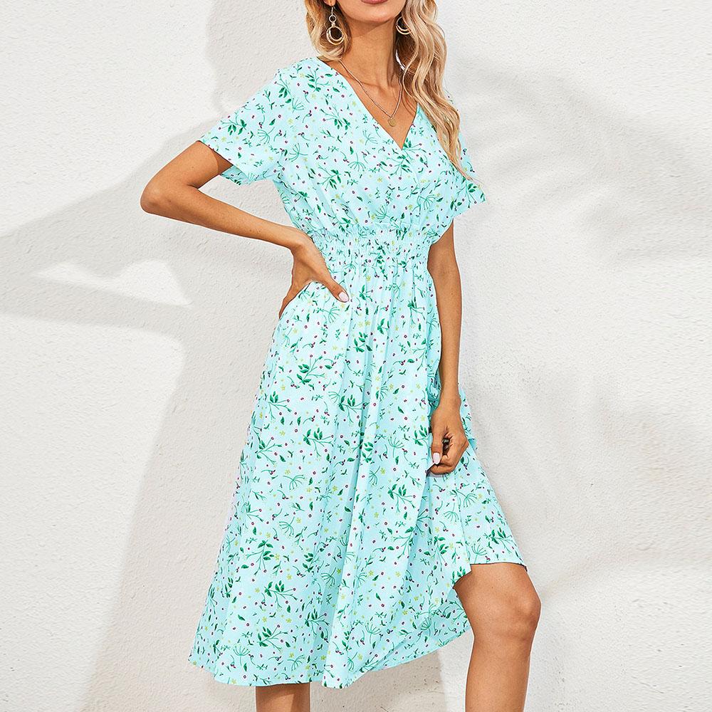 Letní sexy elegantní dámská móda oblečení dlouhé květinové šaty sukně streetwear