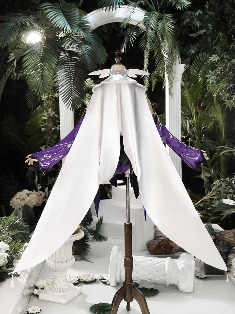 Miccostumes Erwachsenes Magical Girl Anime Spiel Ärmelloser Body und Trikot Outfit Niedliches und Moe Cosplay Kostüm für und Foto Lila Damen Set,