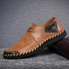 Scarpe Uomo Business Ufficio Moda Semplici Pelle Allacciatura Fondo Piatto Morbide Comode Scarpe Cucite a Mano Scarpe Casual Taglie 38-47