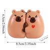 2pcs/set Cute Couple Pendants Plastic Bag Charm Funny Cartoon Animal Key Ring  Boys