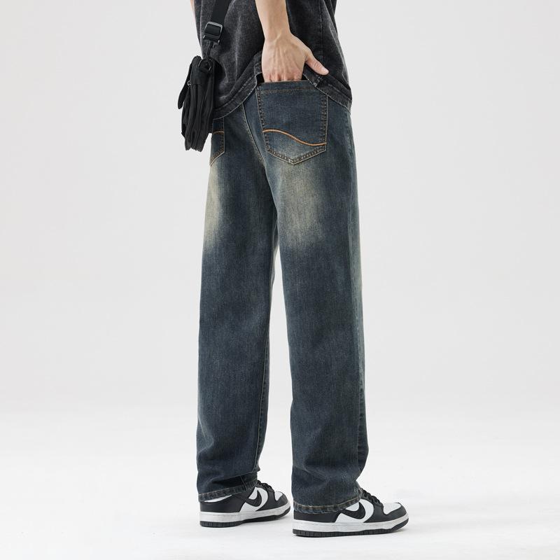 

Новые весенне-летние широкие джинсы прямого кроя в стиле ретро для мужчин 38